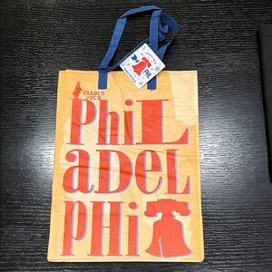 Trader Joe's Reusable Grocery Philadelphia Bag, NWT